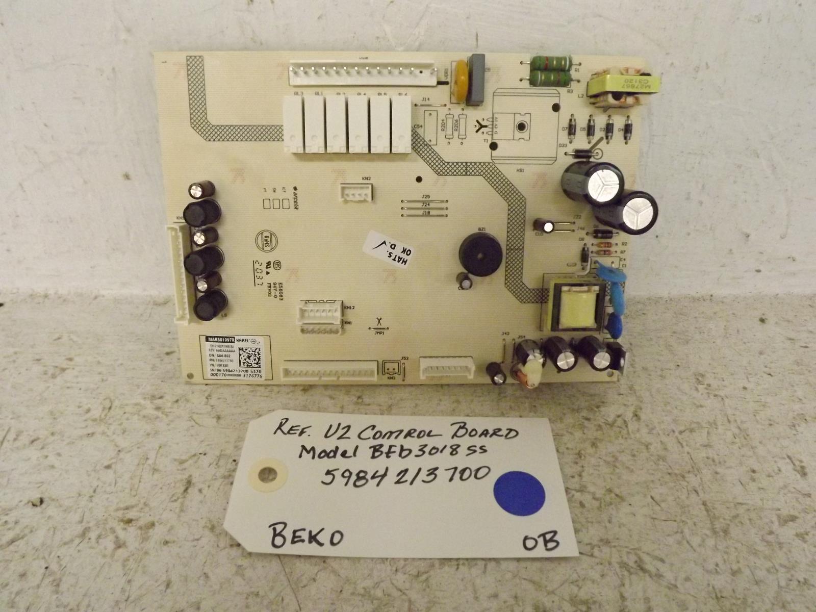 Beko Refrigerator 5984213700 Ref. U2 Control Board Open Box Beko Refrigerator 5984213700 Ref. U2 Control Board Open Box